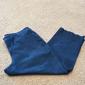 LEE RELAXED FIT AT THE WAIST Sz 18SP Cotton Blend Dark Blue Denim Jeans
